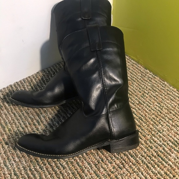 Cowboy boots Bronco Womens Black Cowboy Boots Manmade Upper, All Material - Picture 2 of 6